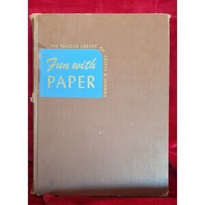 1939- The Famous Library of Crafts & Hobbies- Fun With Paper- Good Vintage!